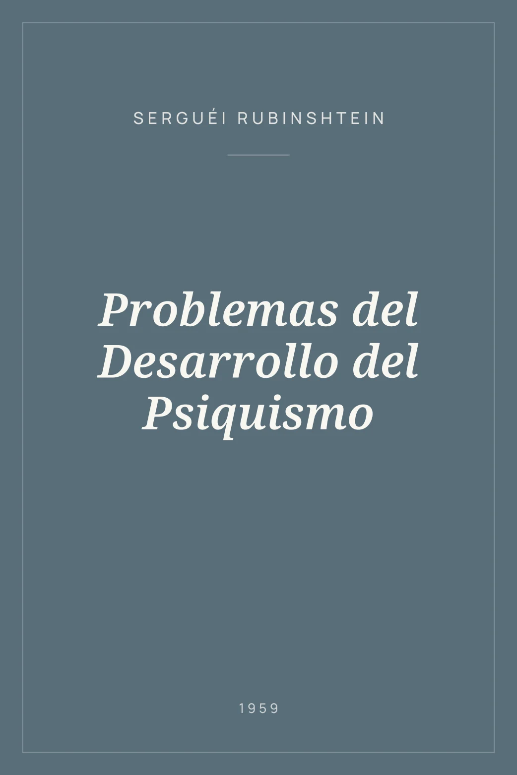 Portada de Problemas del Desarrollo del Psiquismo