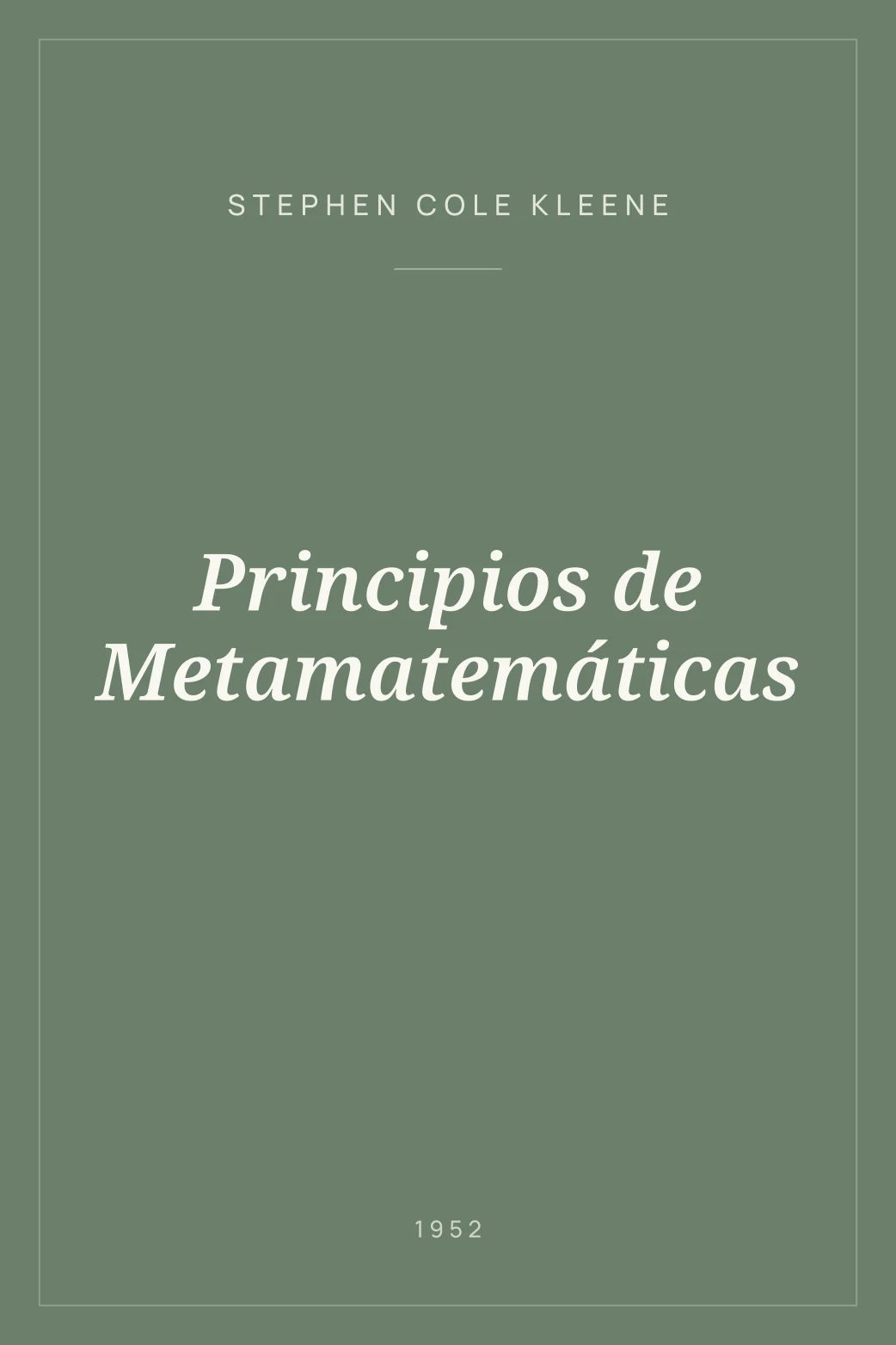 Portada de Principios de Metamatemáticas