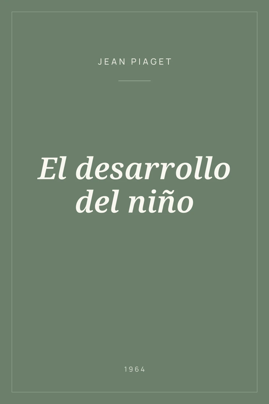 Portada de El desarrollo del niño