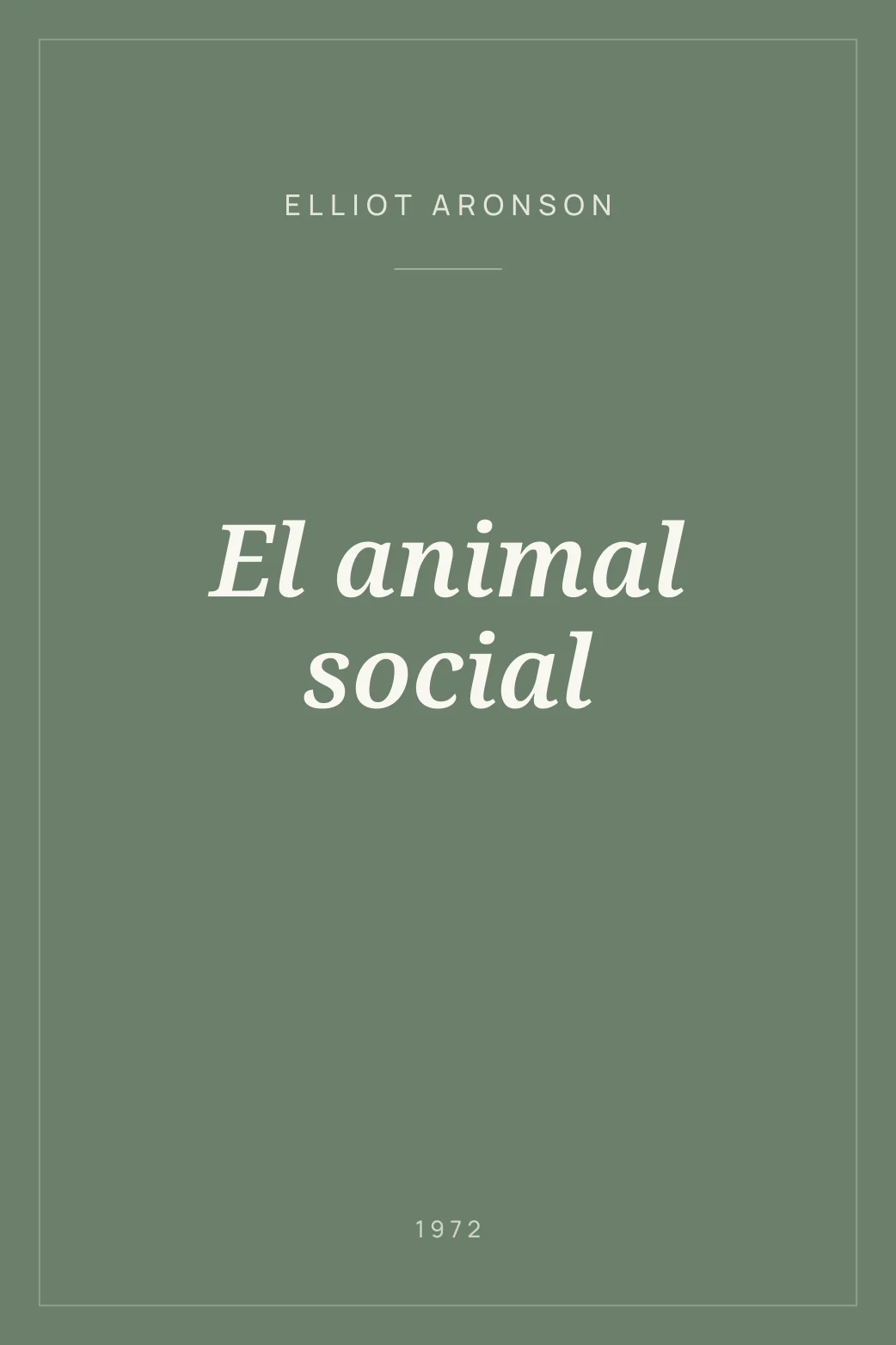 Portada de El animal social