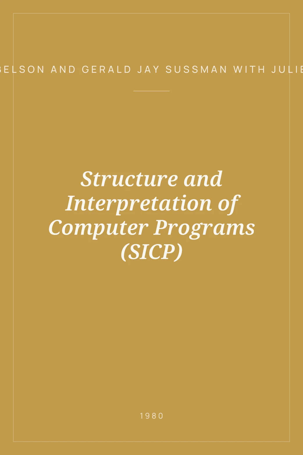 Portada de Structure and Interpretation of Computer Programs (SICP)