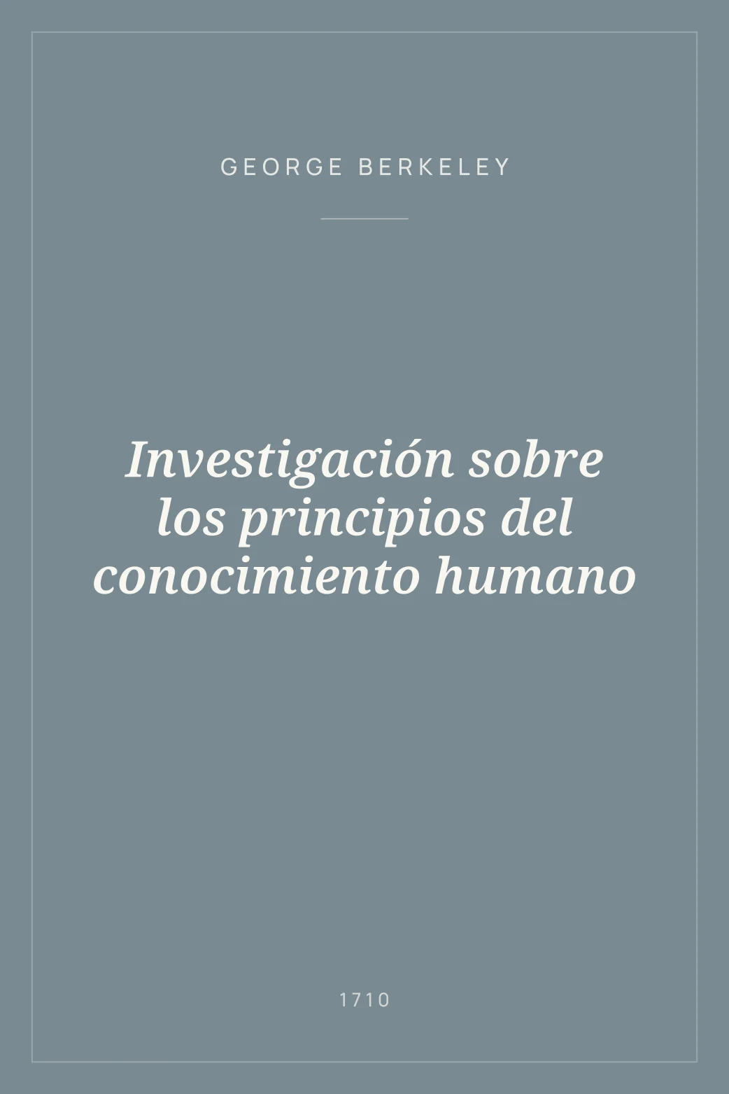 Portada de Investigación sobre los principios del conocimiento humano