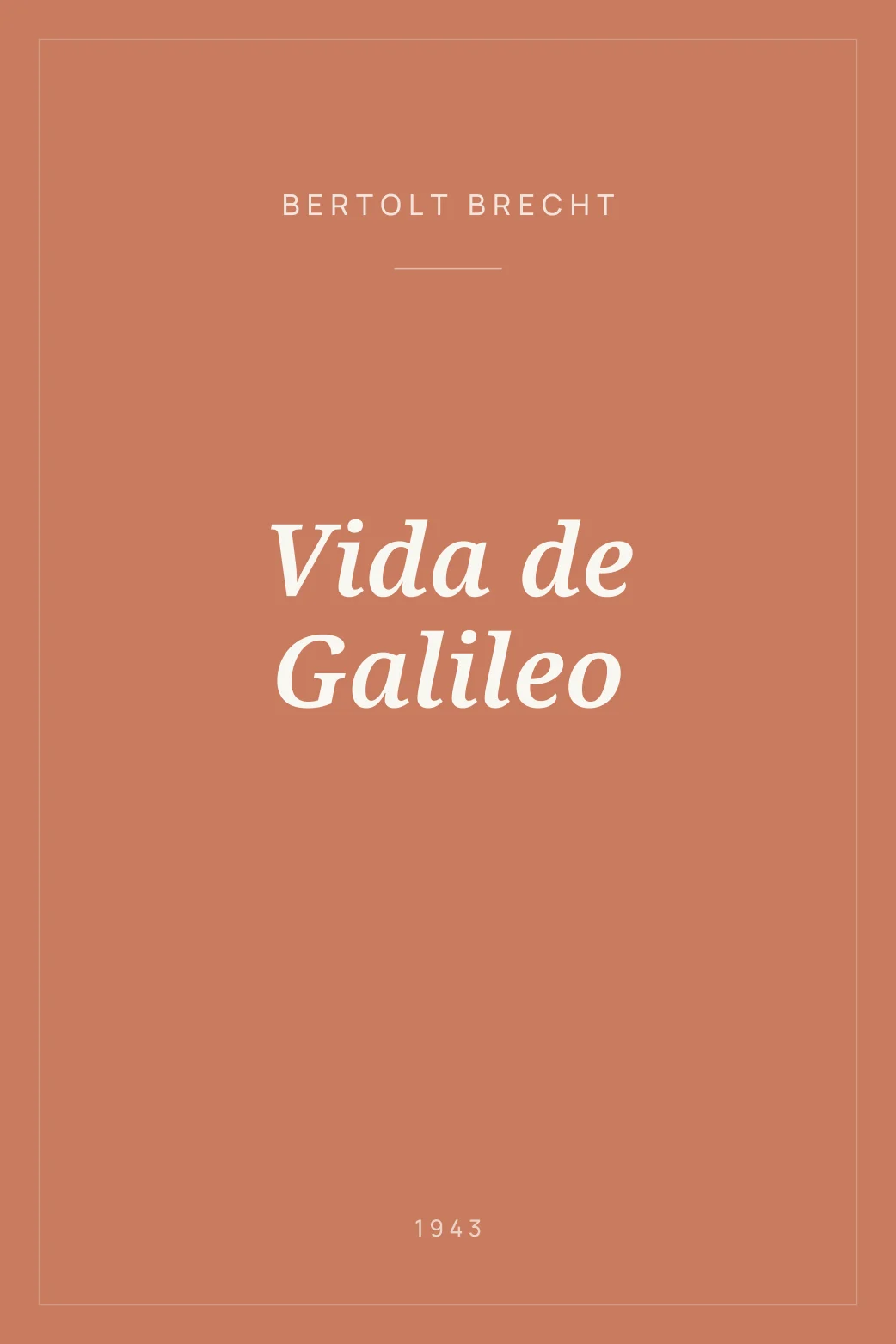Portada de Vida de Galileo