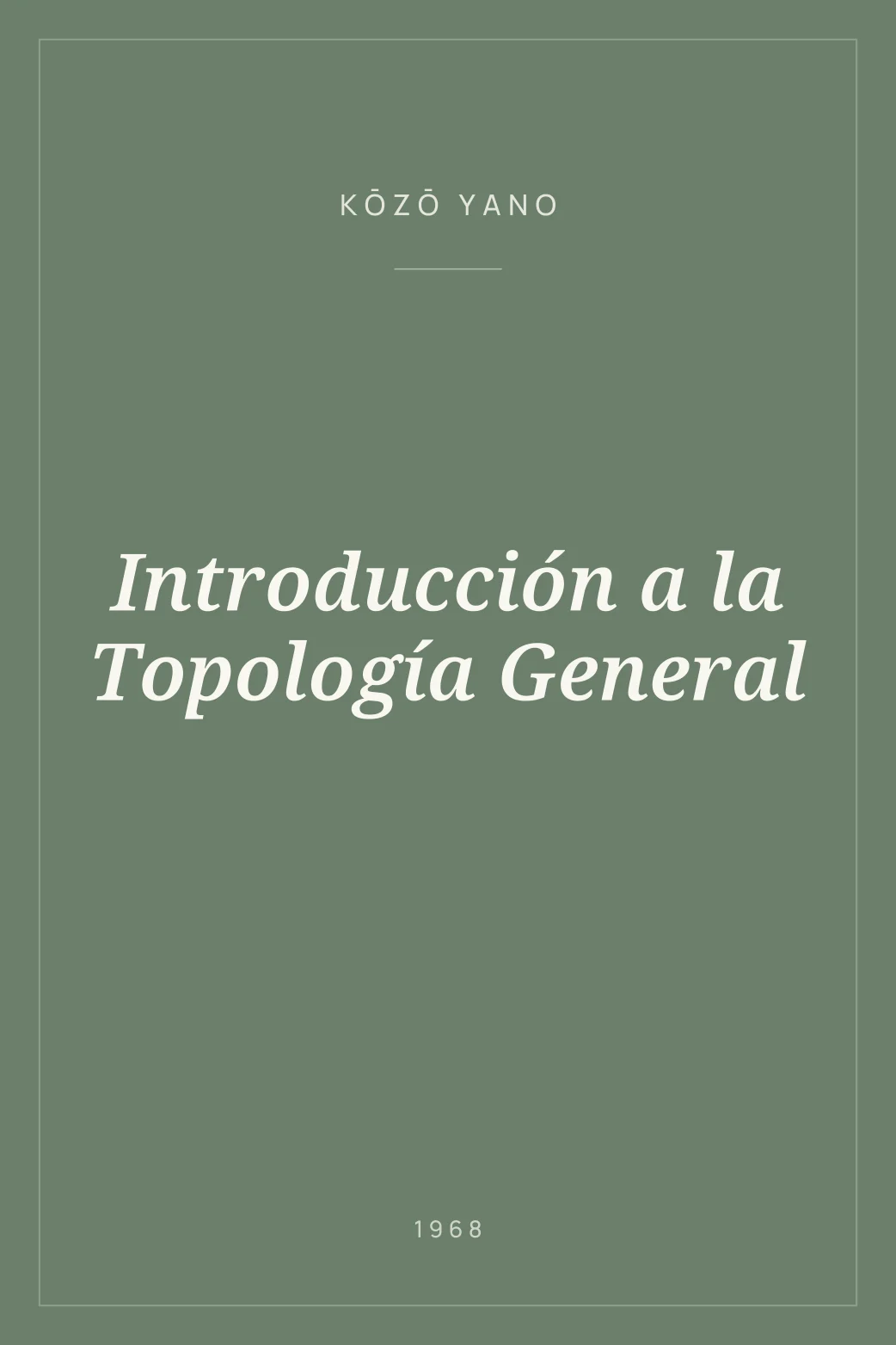 Portada de Introducción a la Topología General