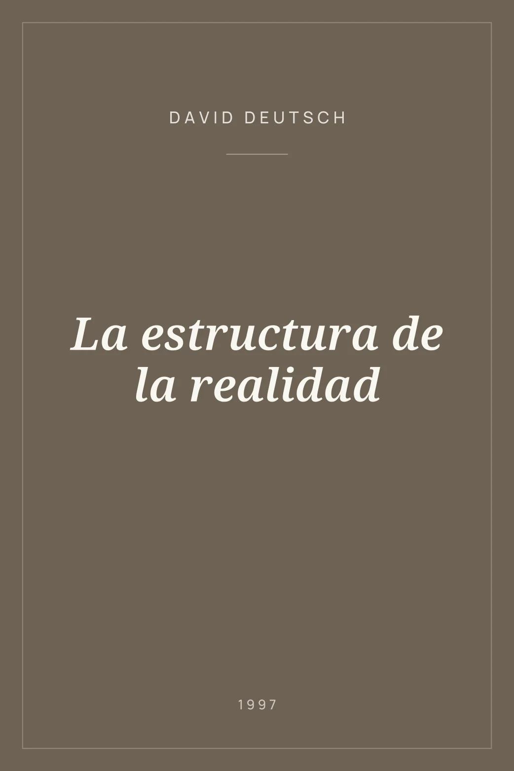 Portada de La estructura de la realidad