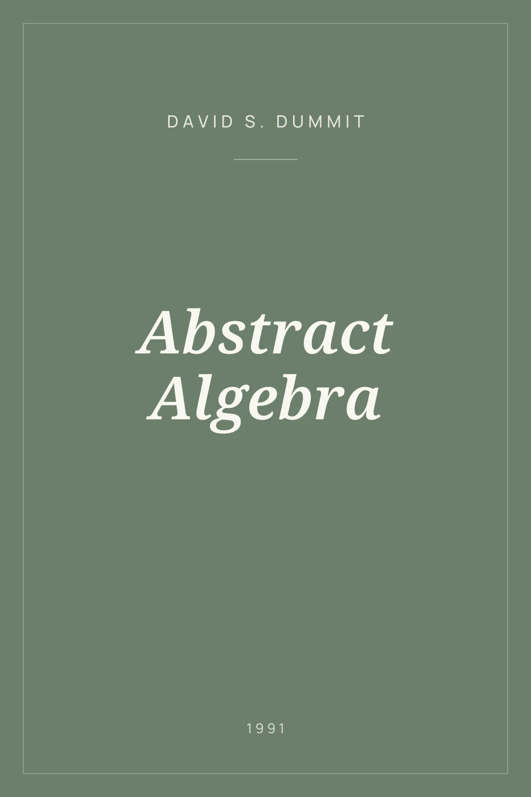 Portada de Abstract Algebra