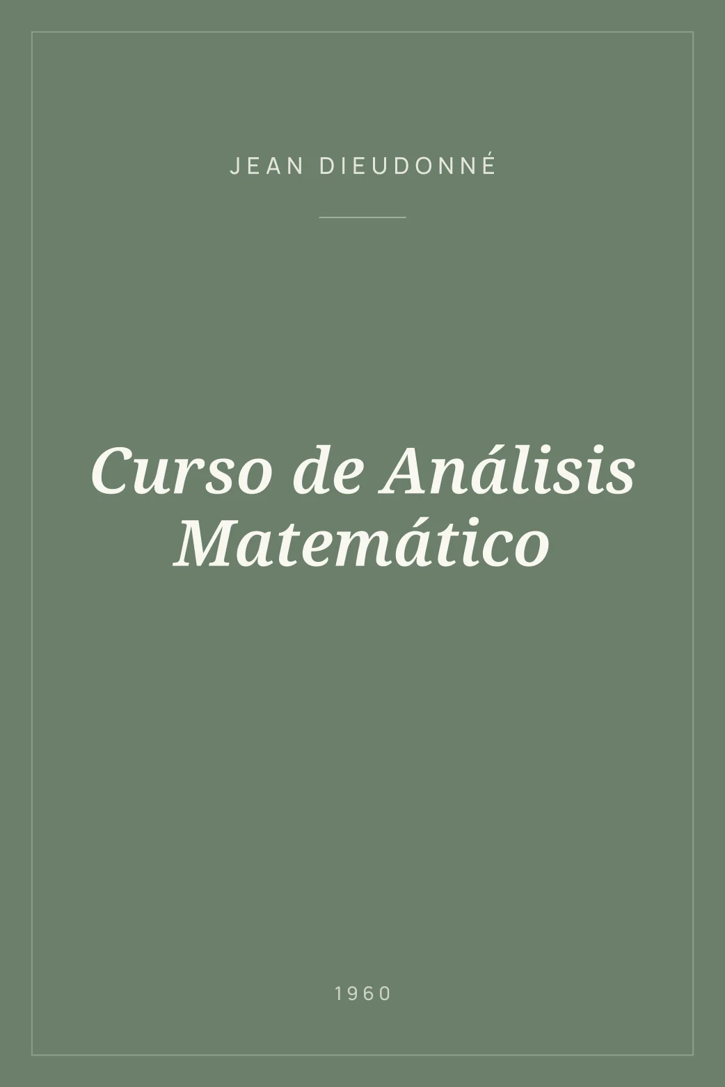 Portada de Curso de Análisis Matemático