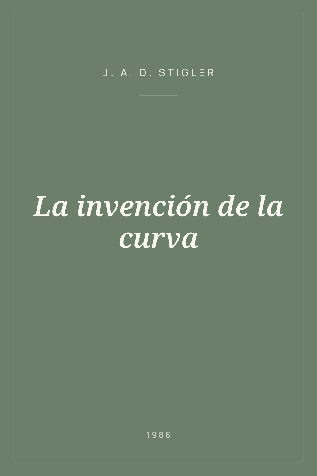 Portada de La invención de la curva