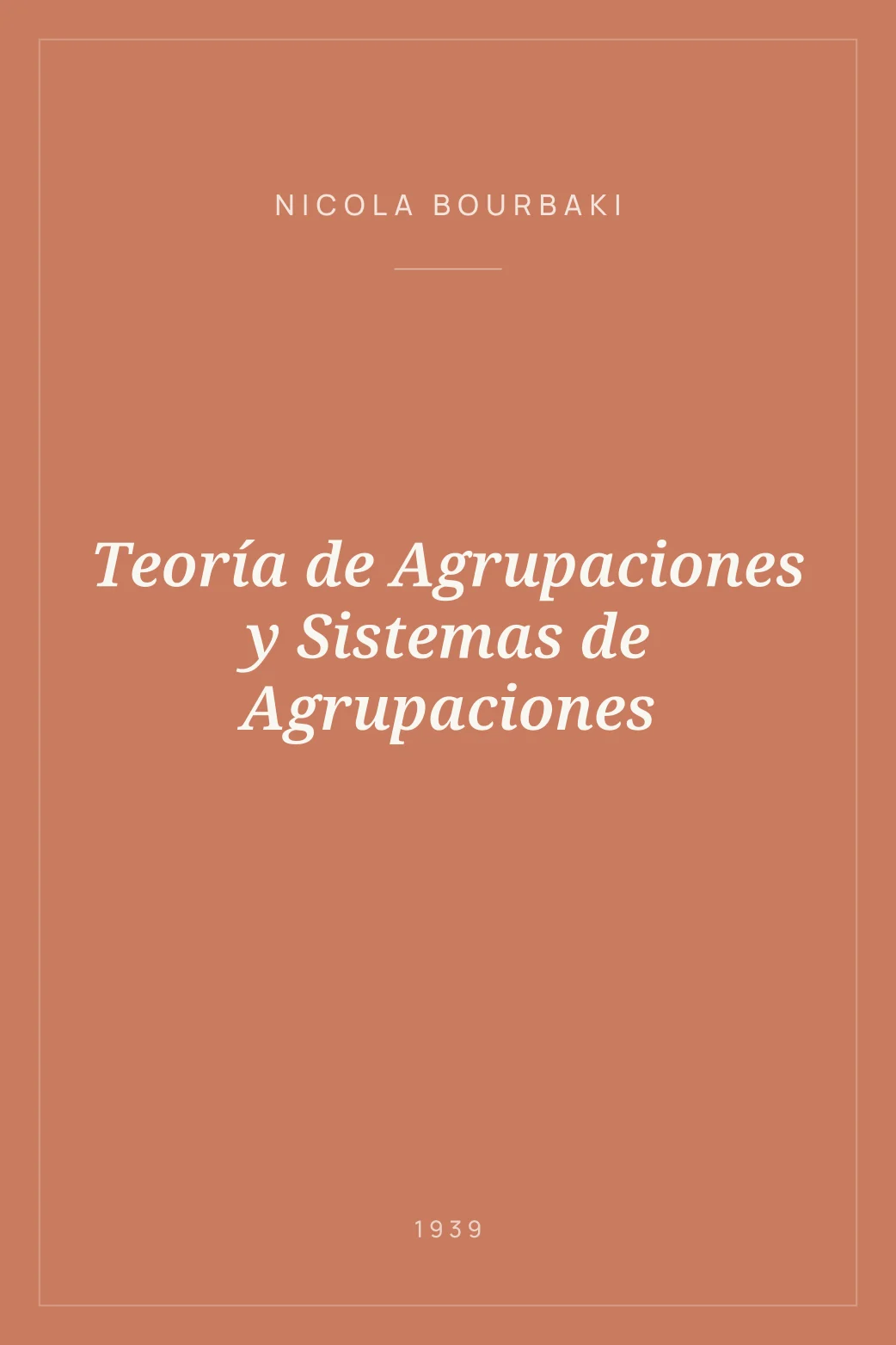 Portada de Teoría de Agrupaciones y Sistemas de Agrupaciones