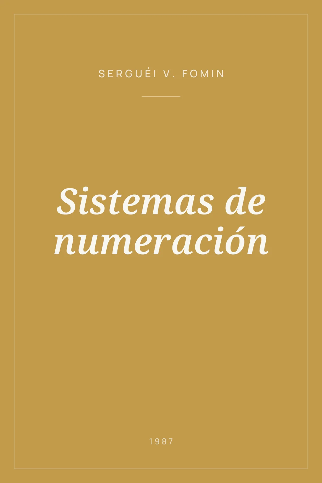 Portada de Sistemas de numeración