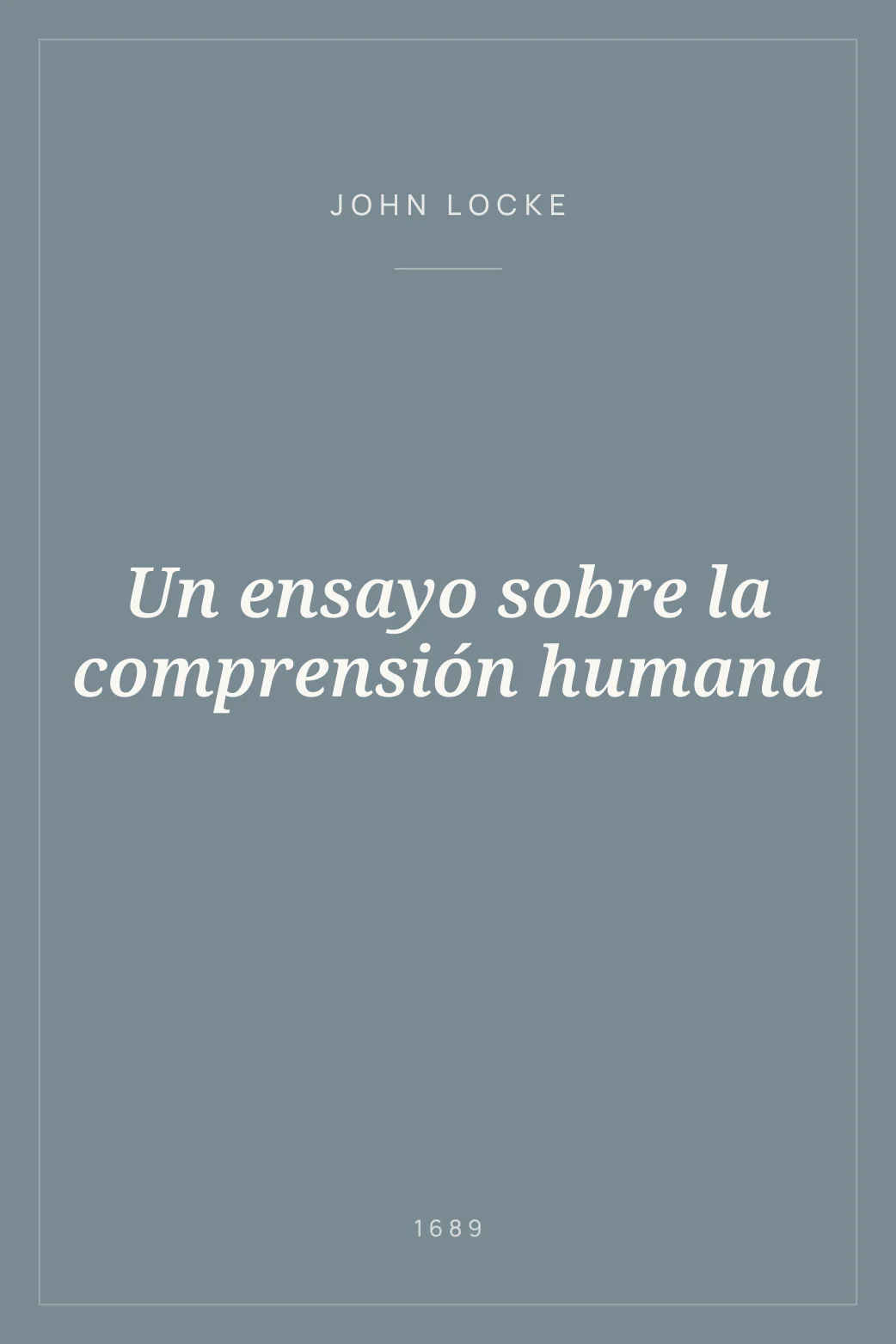 Portada de Un ensayo sobre la comprensión humana