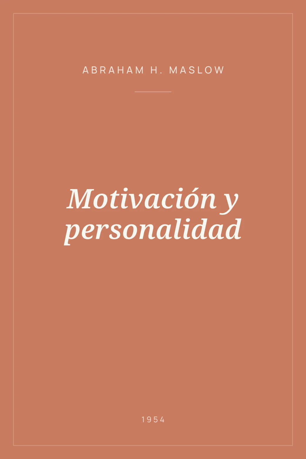 Portada de Motivación y personalidad
