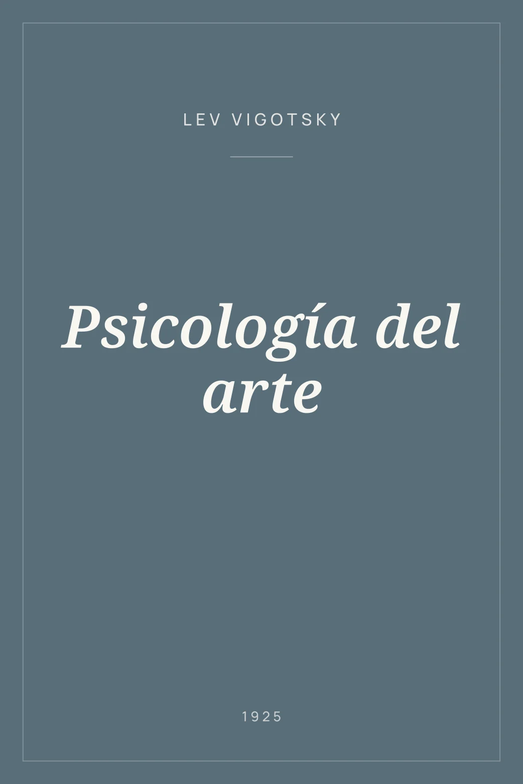 Portada de Psicología del arte