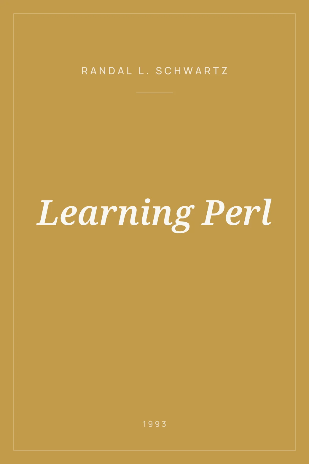 Portada de Learning Perl