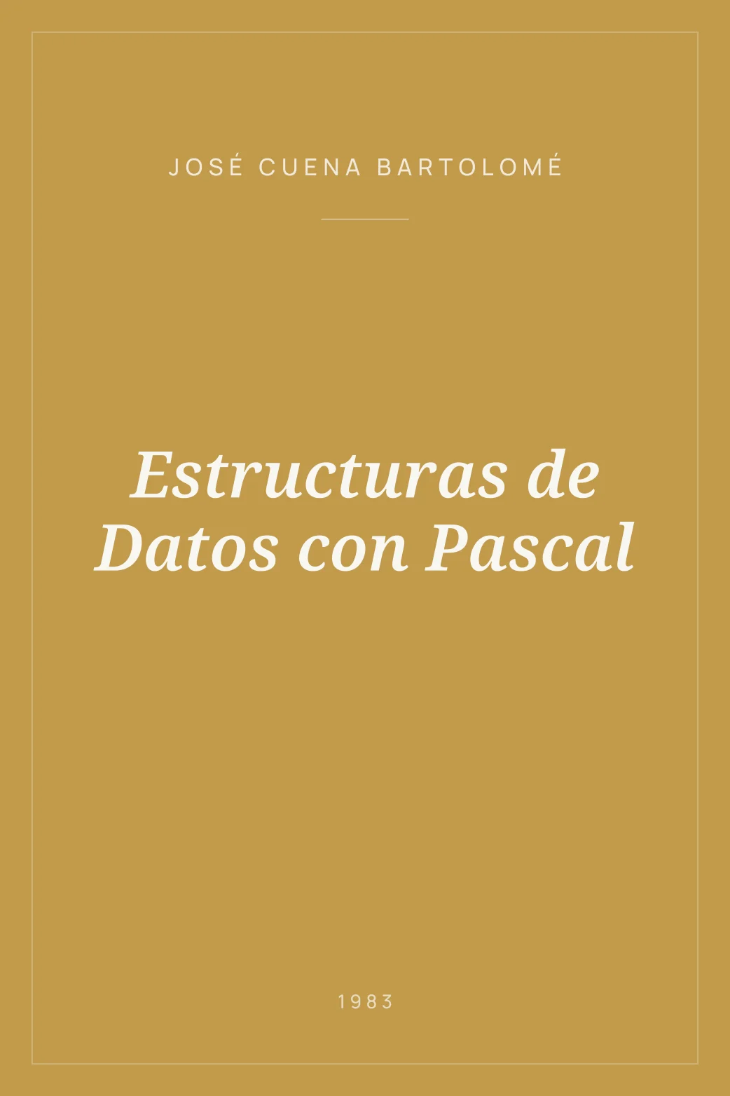 Portada de Estructuras de Datos con Pascal