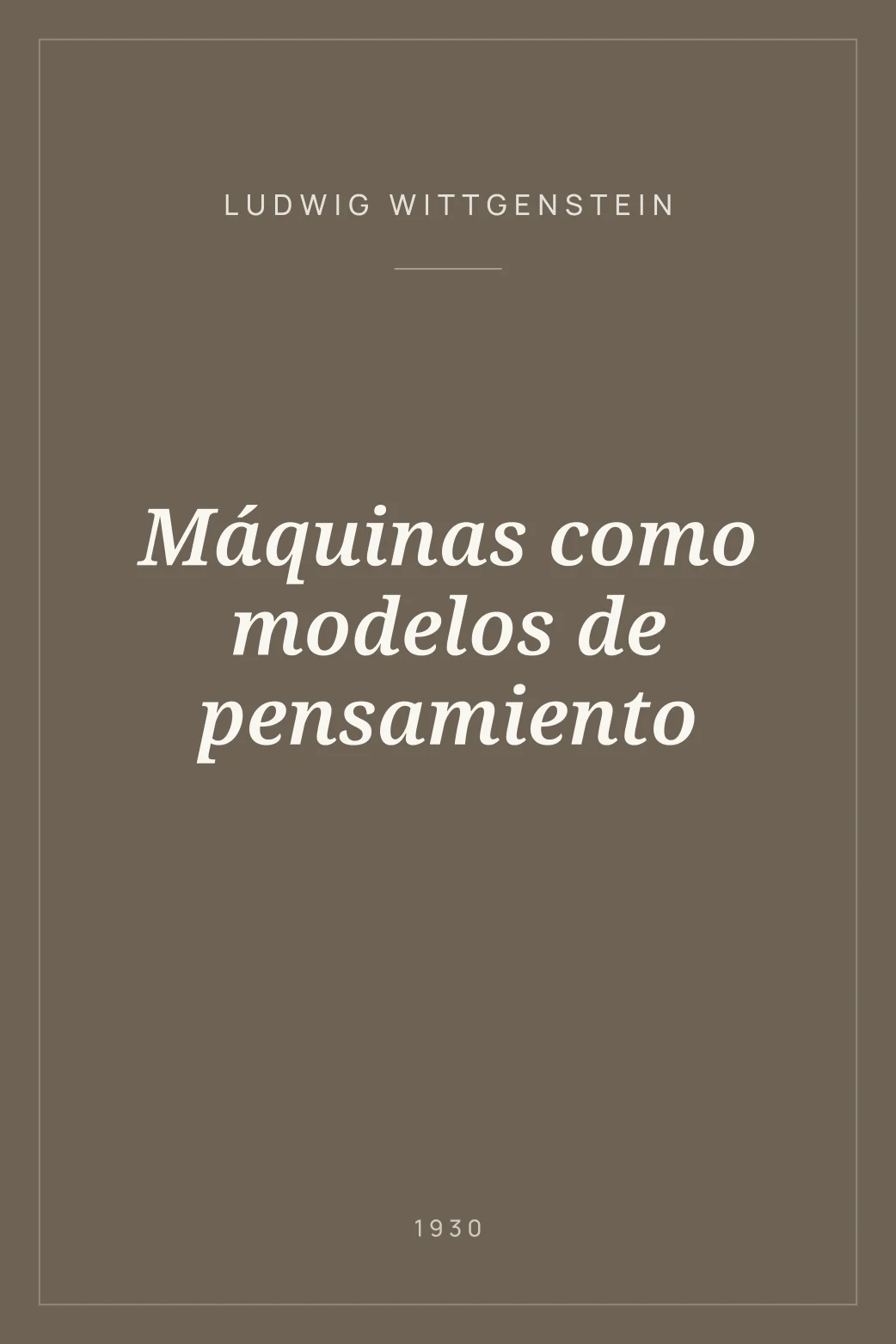 Portada de Máquinas como modelos de pensamiento