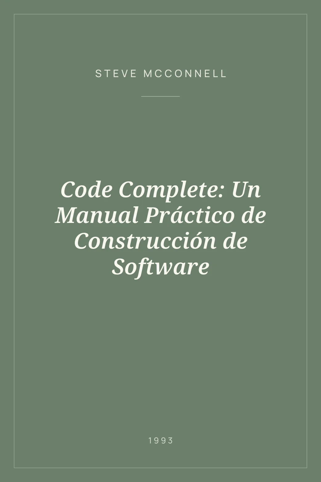 Portada de Code Complete: Un Manual Práctico de Construcción de Software