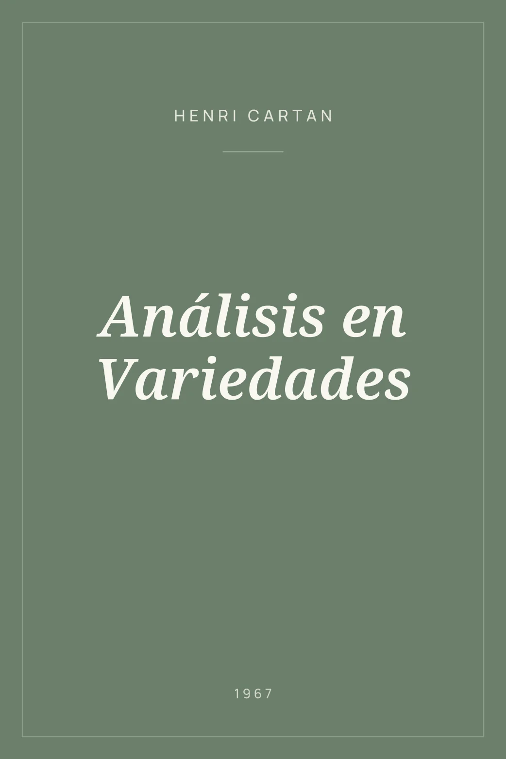 Portada de Análisis en Variedades