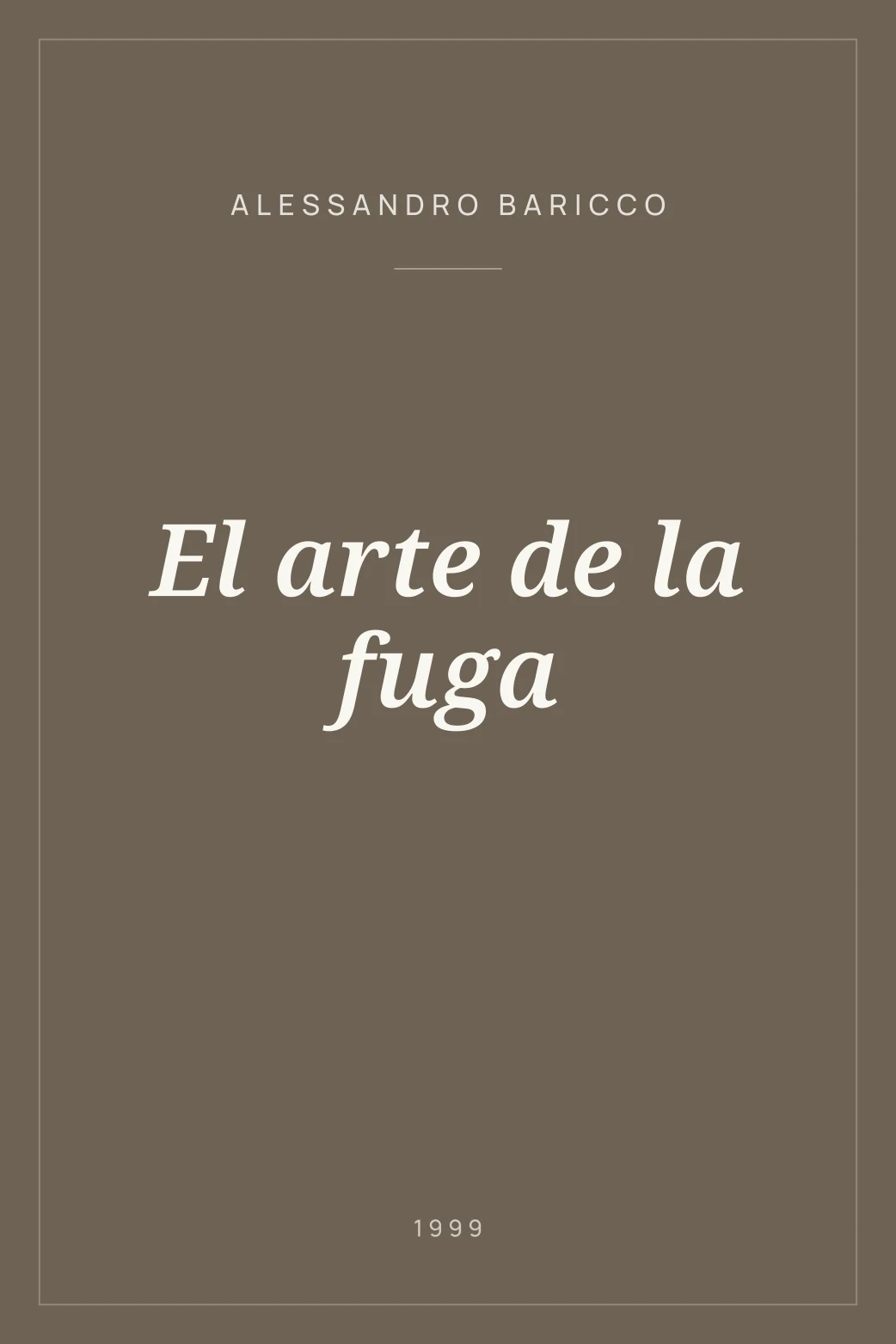 Portada de El arte de la fuga