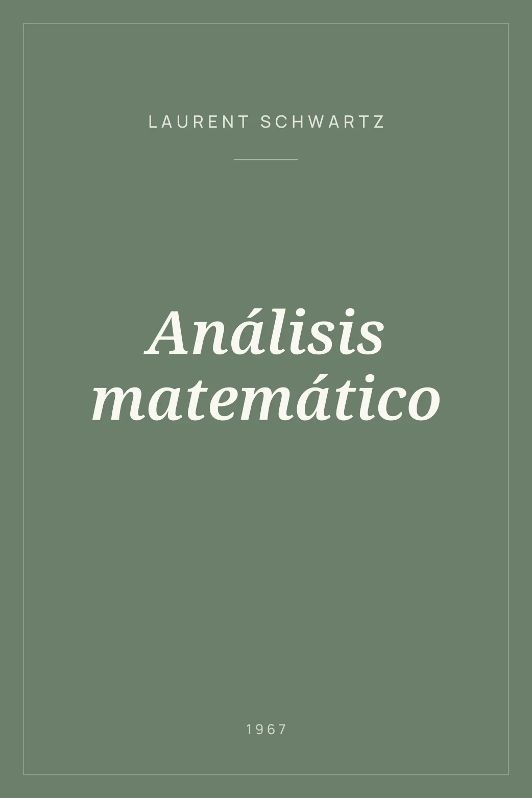 Portada de Análisis matemático