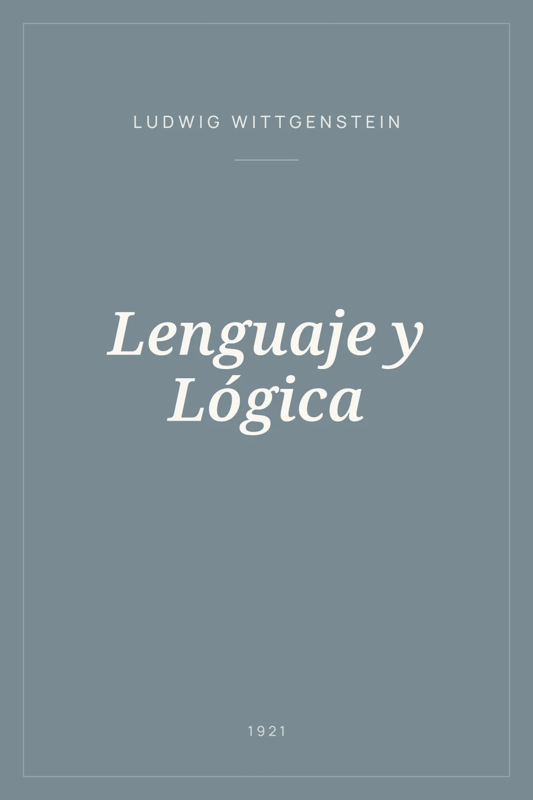 Portada de Lenguaje y Lógica