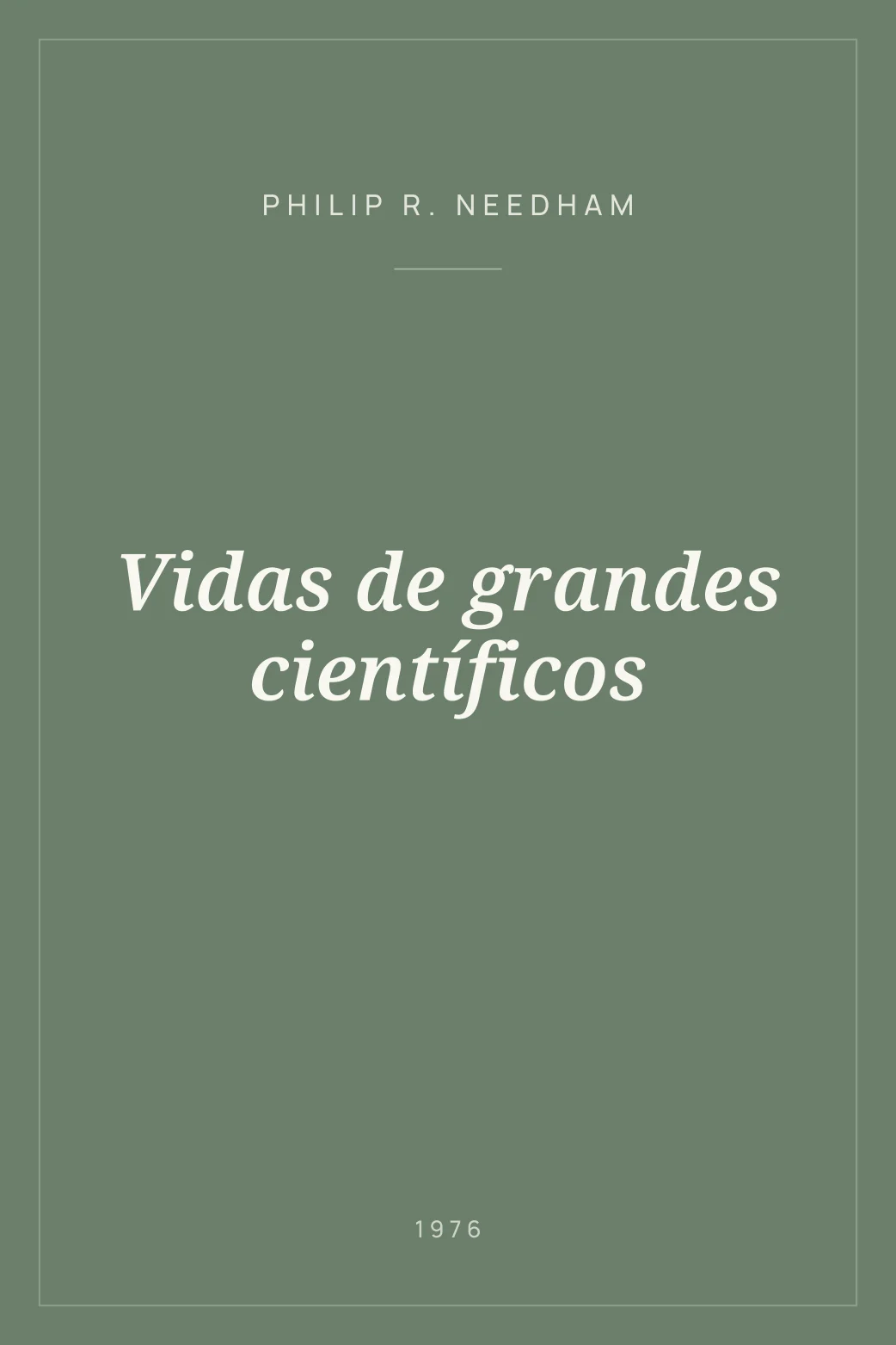 Portada de Vidas de grandes científicos
