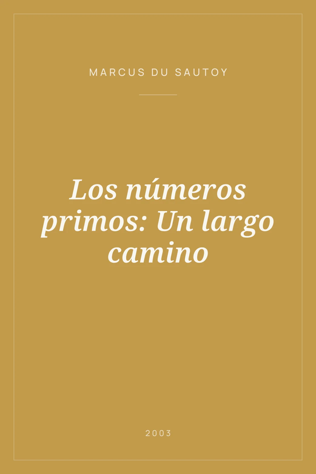 Portada de Los números primos: Un largo camino