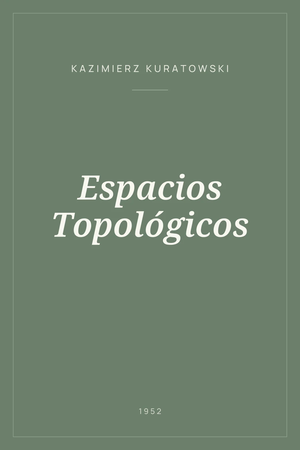 Portada de Espacios Topológicos