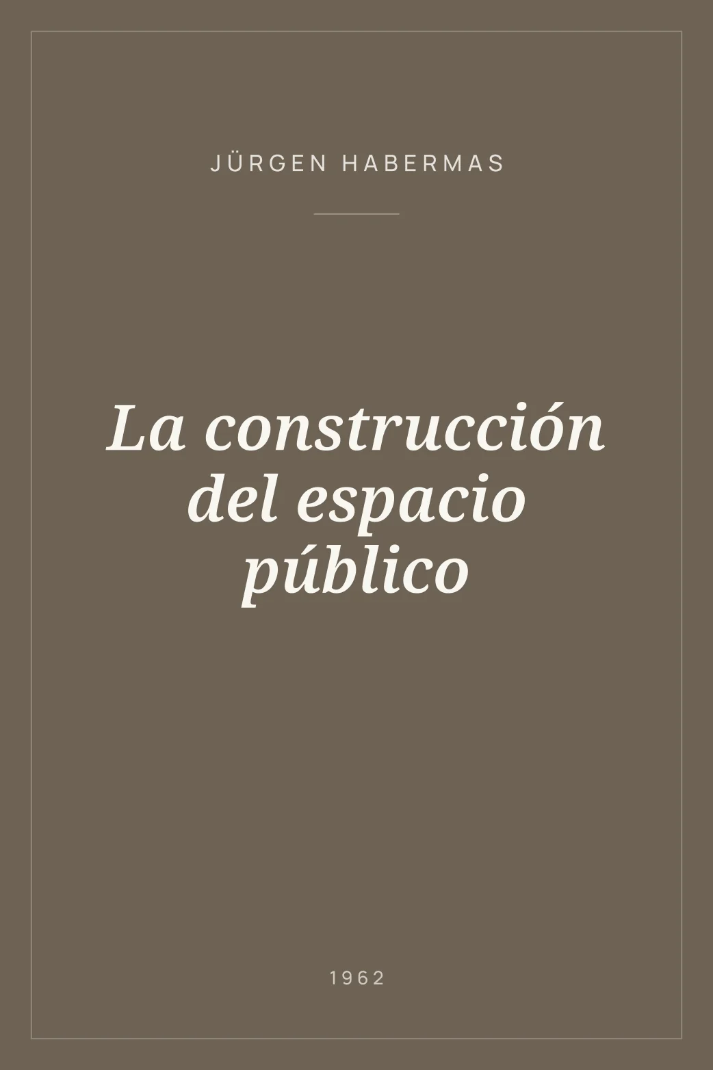 Portada de La construcción del espacio público