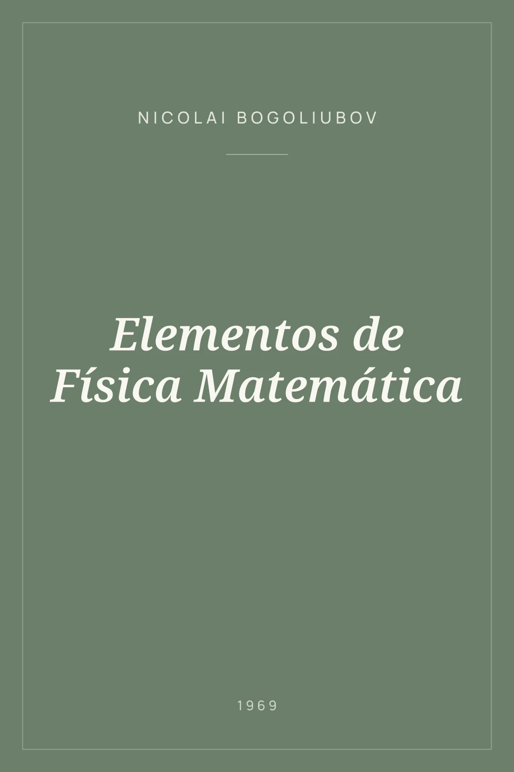 Portada de Elementos de Física Matemática