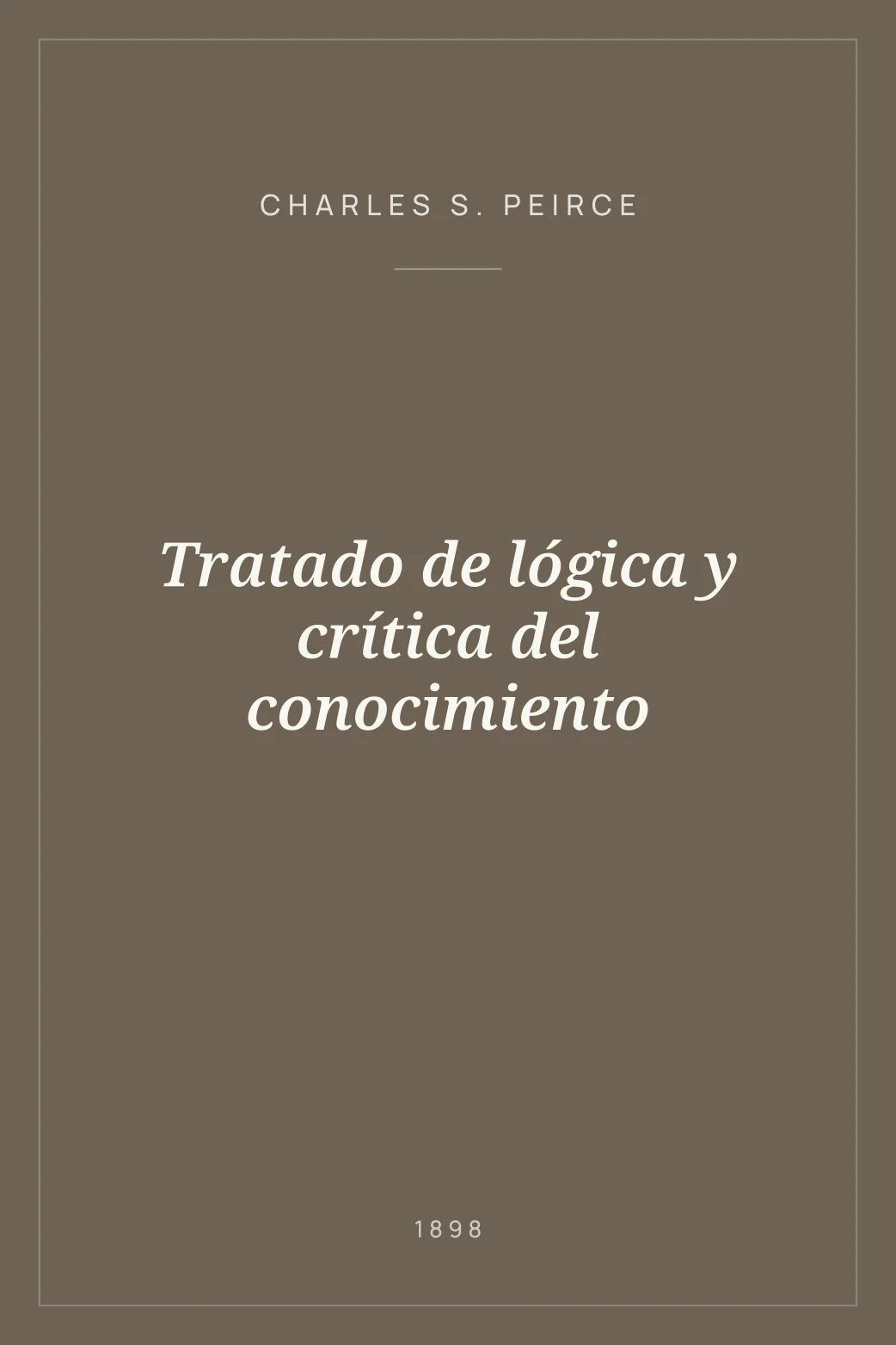 Portada de Tratado de lógica y crítica del conocimiento