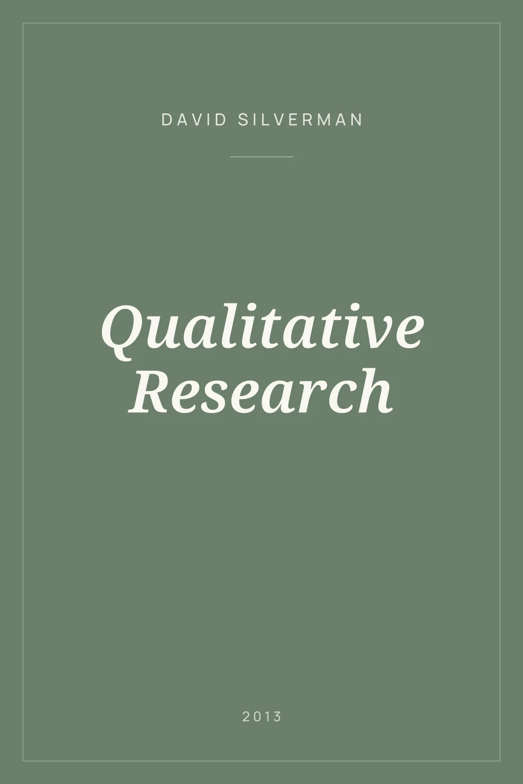 Portada de Qualitative Research
