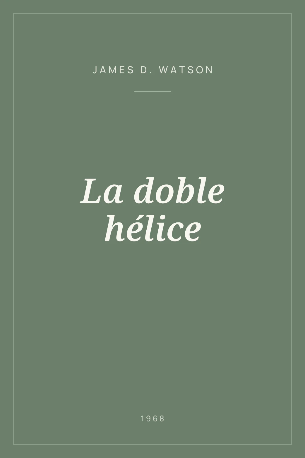 Portada de La doble hélice
