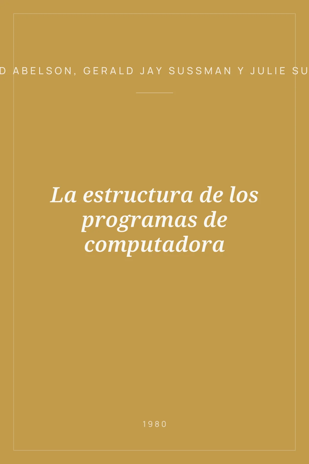 Portada de La estructura de los programas de computadora
