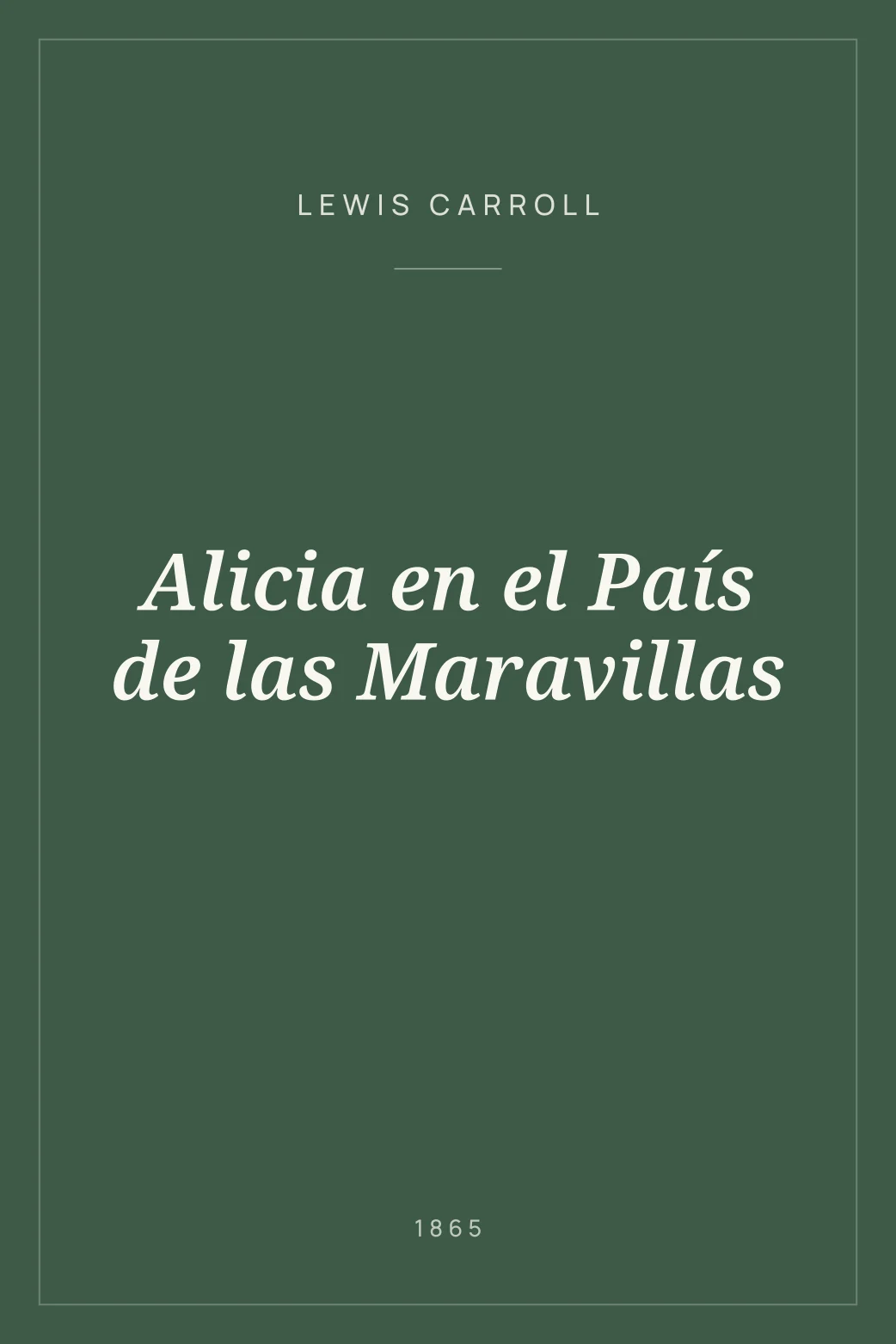 Portada de Alicia en el País de las Maravillas