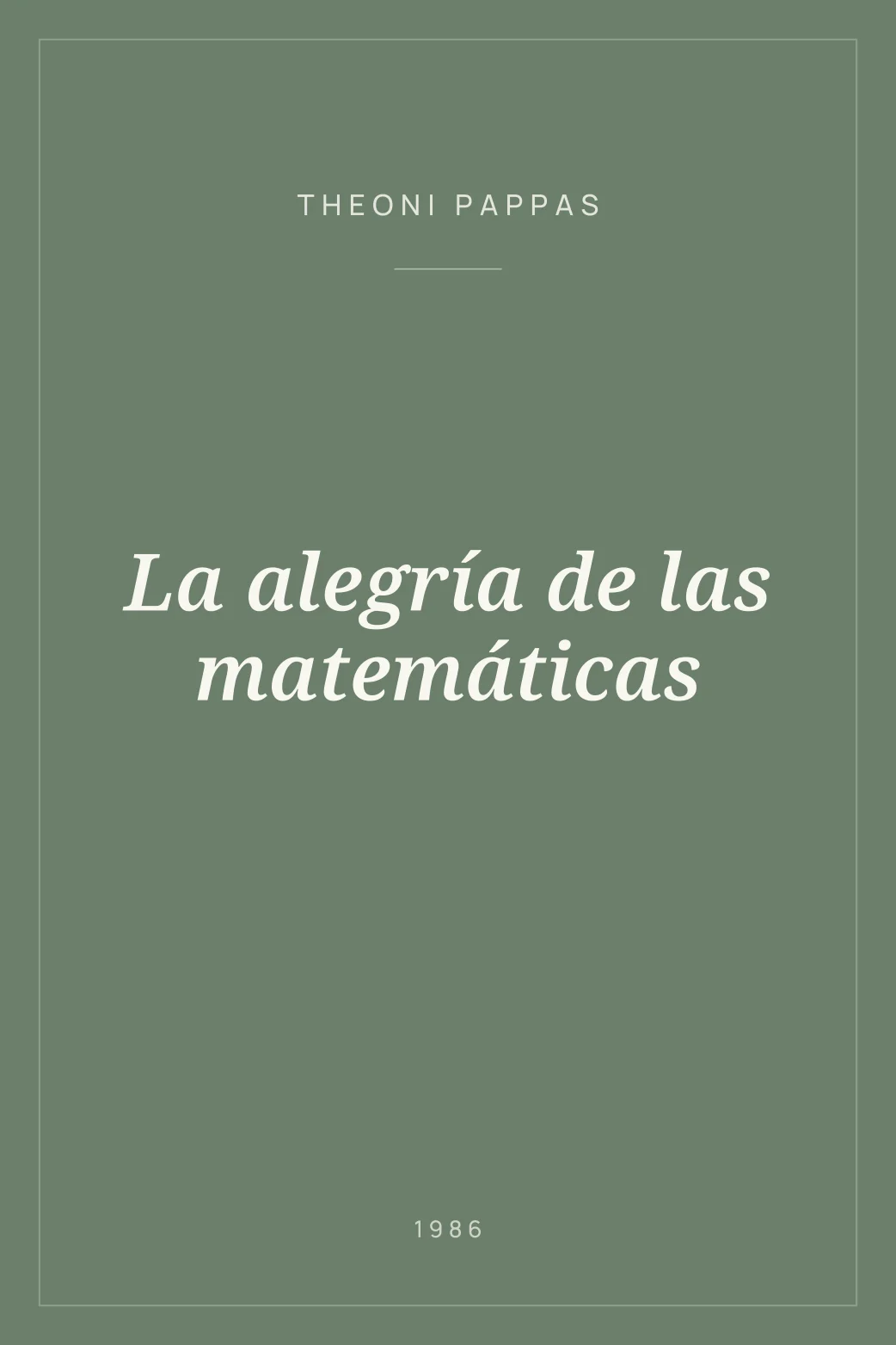 Portada de La alegría de las matemáticas