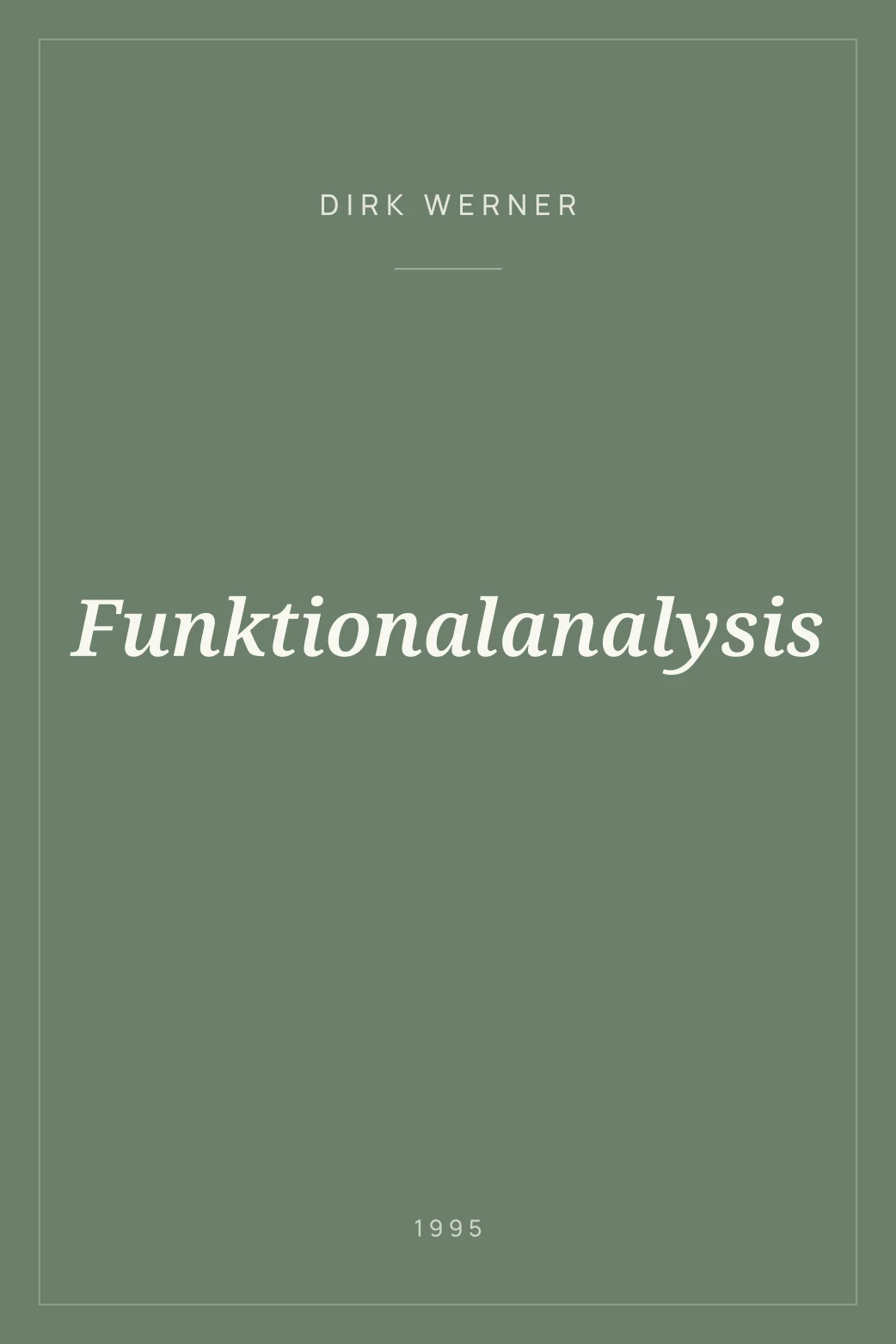 Portada de Funktionalanalysis