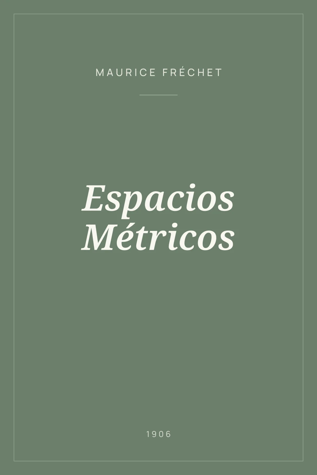 Portada de Espacios Métricos
