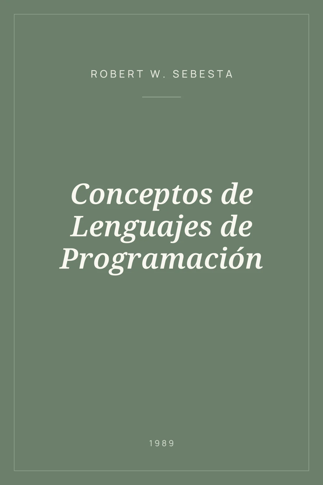Portada de Conceptos de Lenguajes de Programación