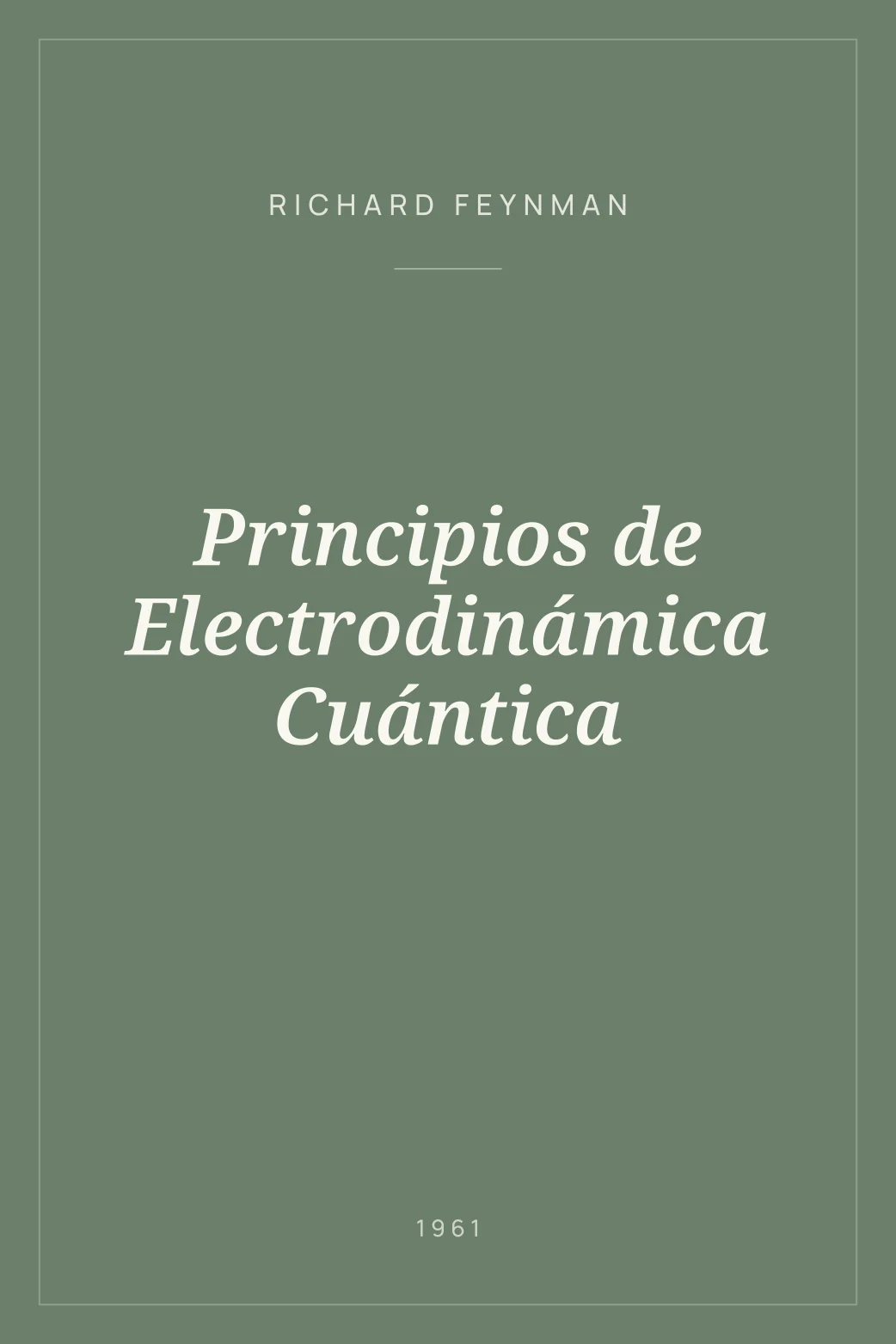 Portada de Principios de Electrodinámica Cuántica