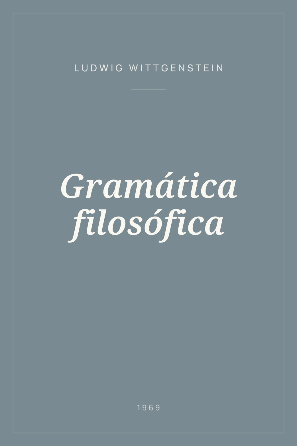Portada de Gramática filosófica