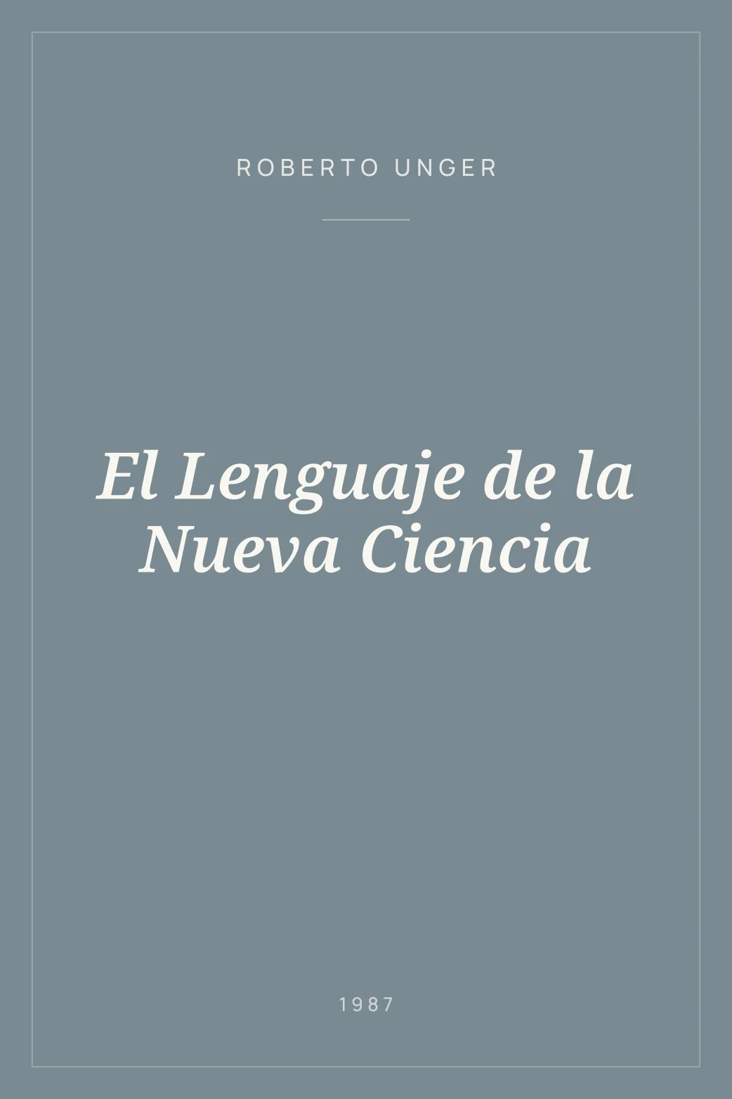 Portada de El Lenguaje de la Nueva Ciencia