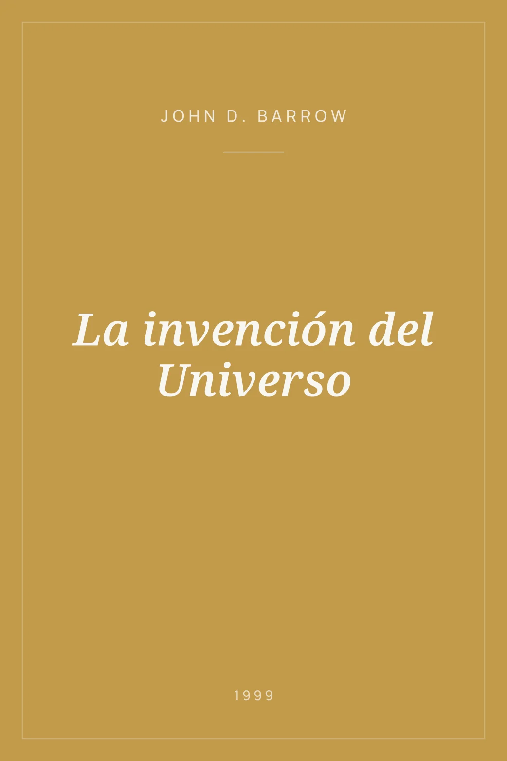 Portada de La invención del Universo
