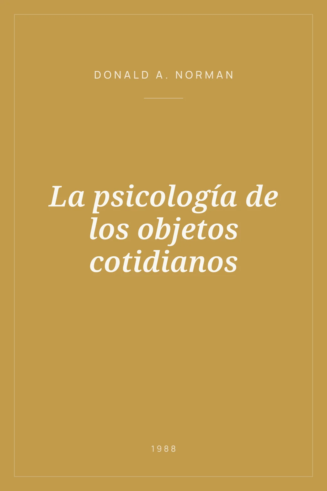 Portada de La psicología de los objetos cotidianos