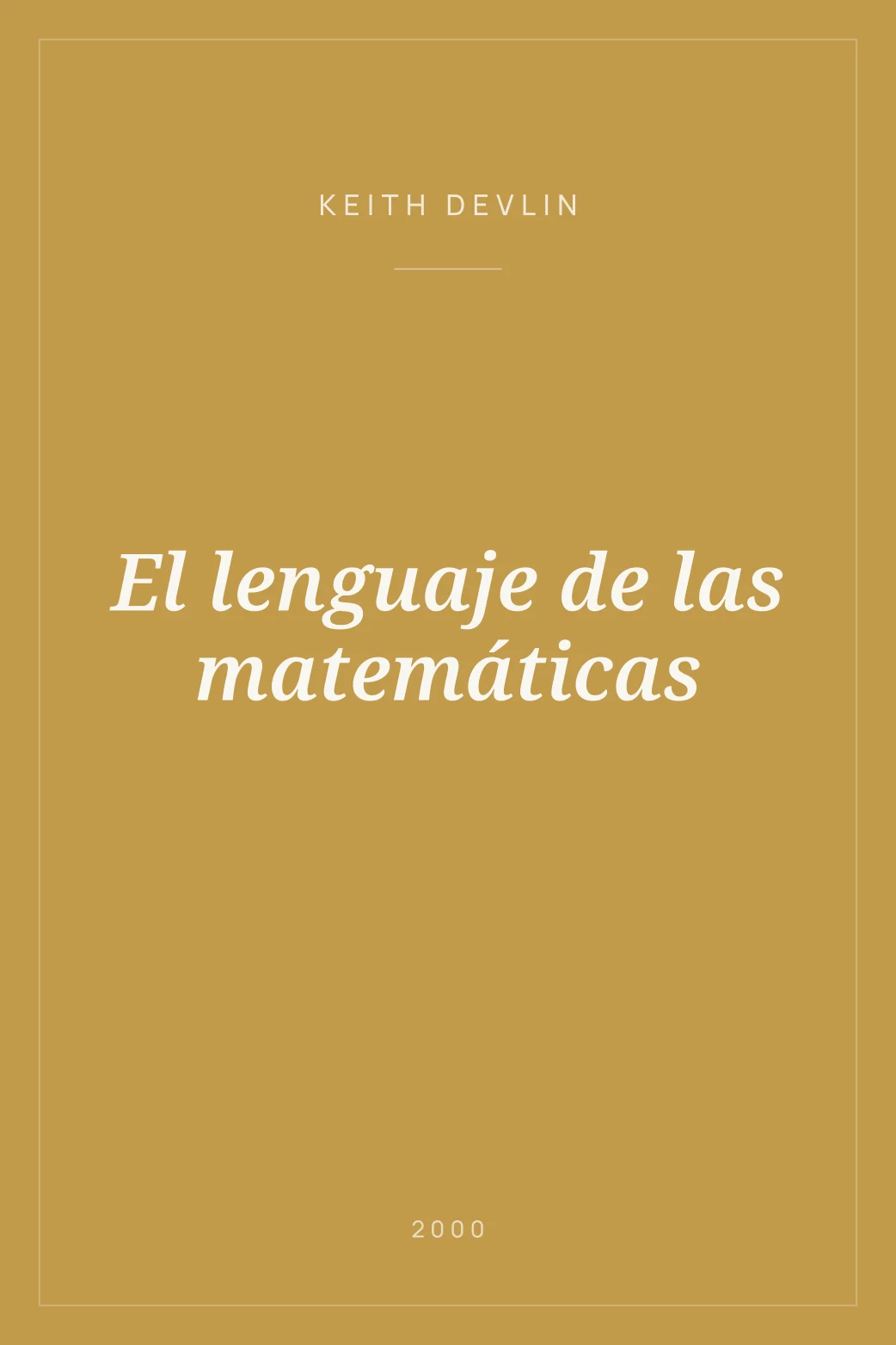 Portada de El lenguaje de las matemáticas