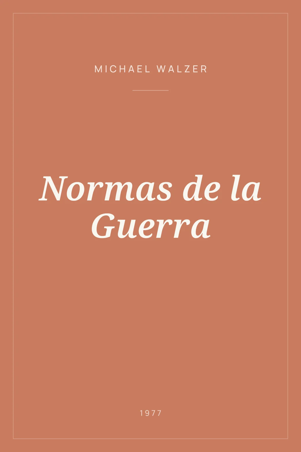 Portada de Normas de la Guerra