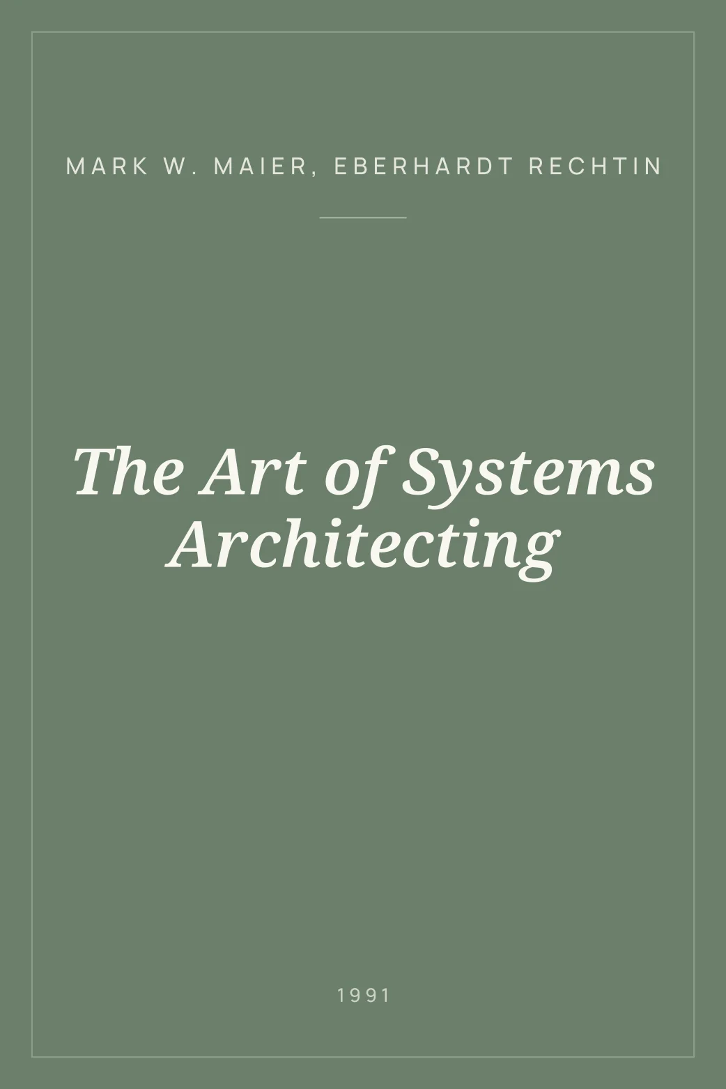 Portada de The Art of Systems Architecting