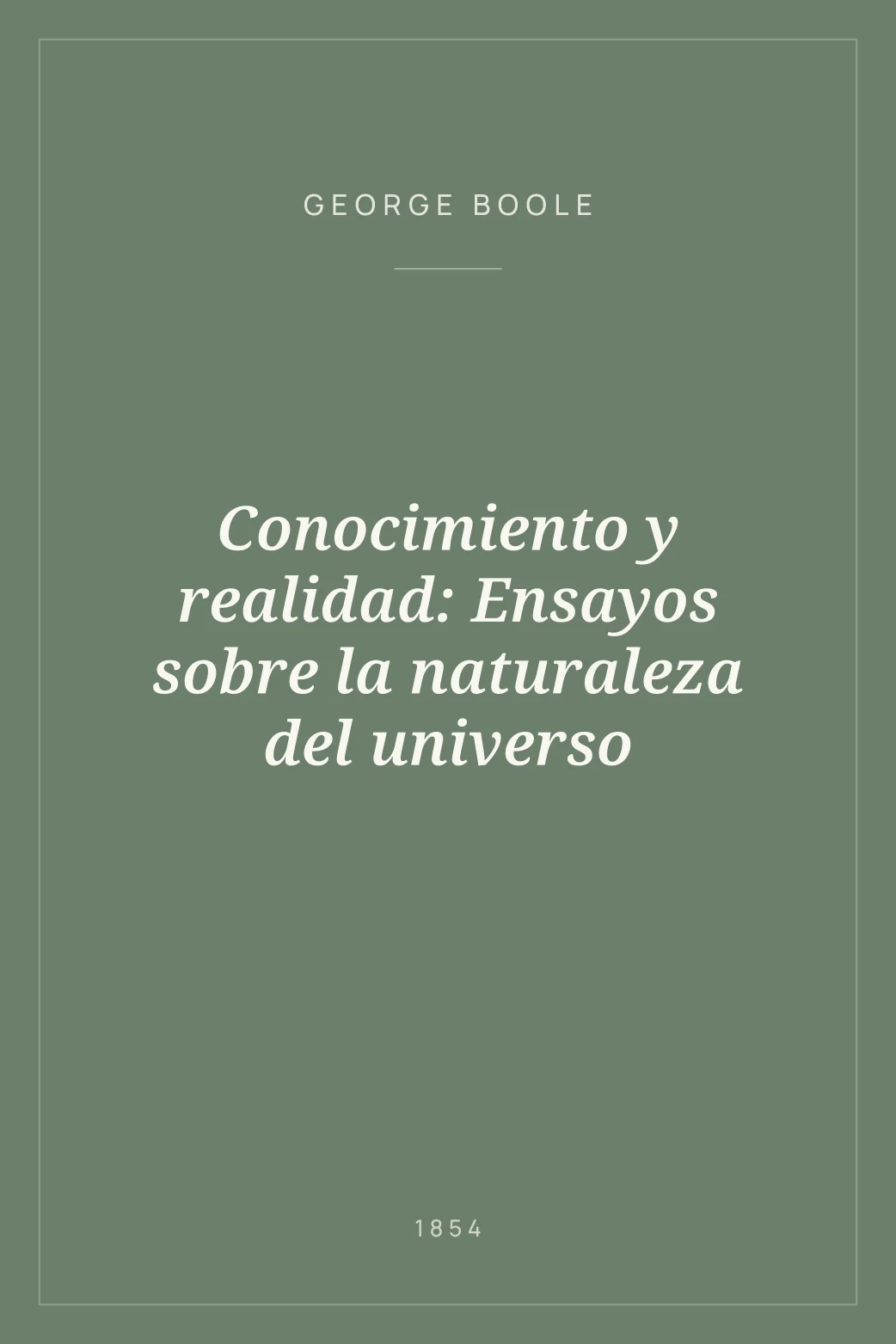 Portada de Conocimiento y realidad: Ensayos sobre la naturaleza del universo