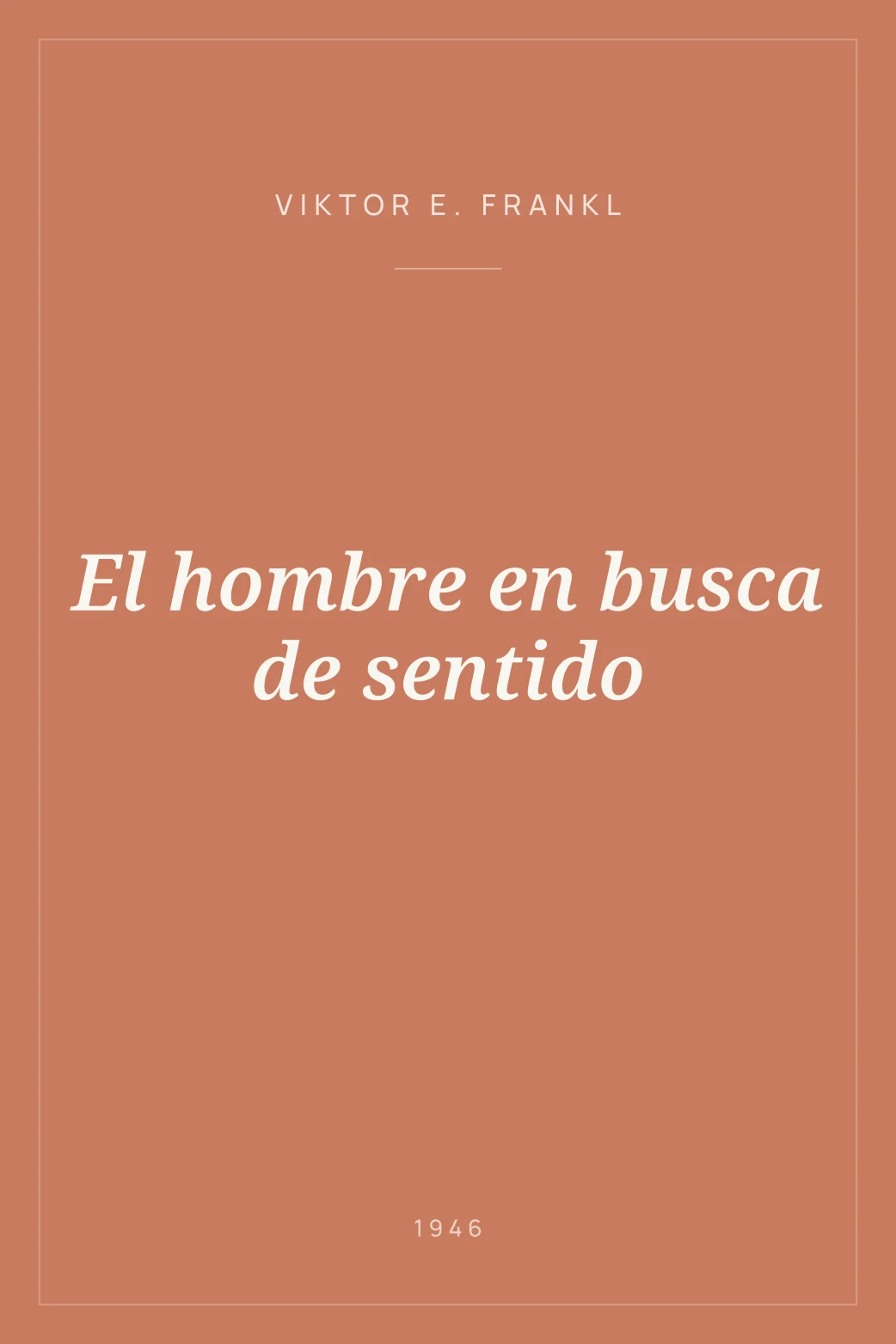 Portada de El hombre en busca de sentido