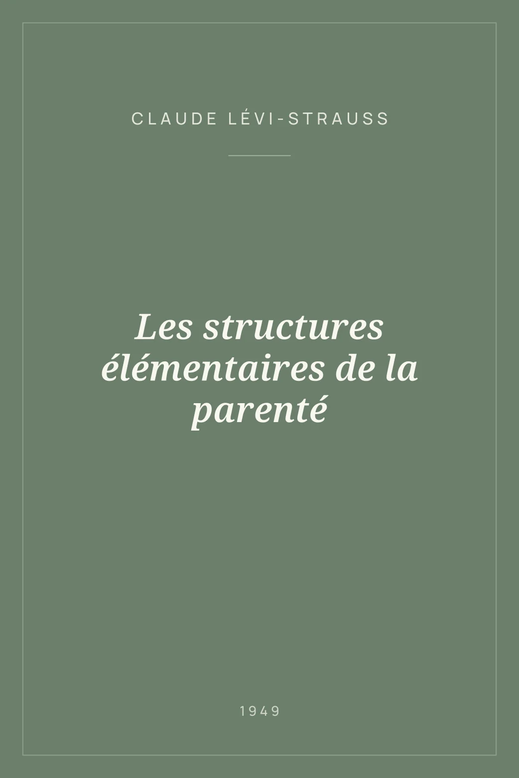 Portada de Les structures élémentaires de la parenté